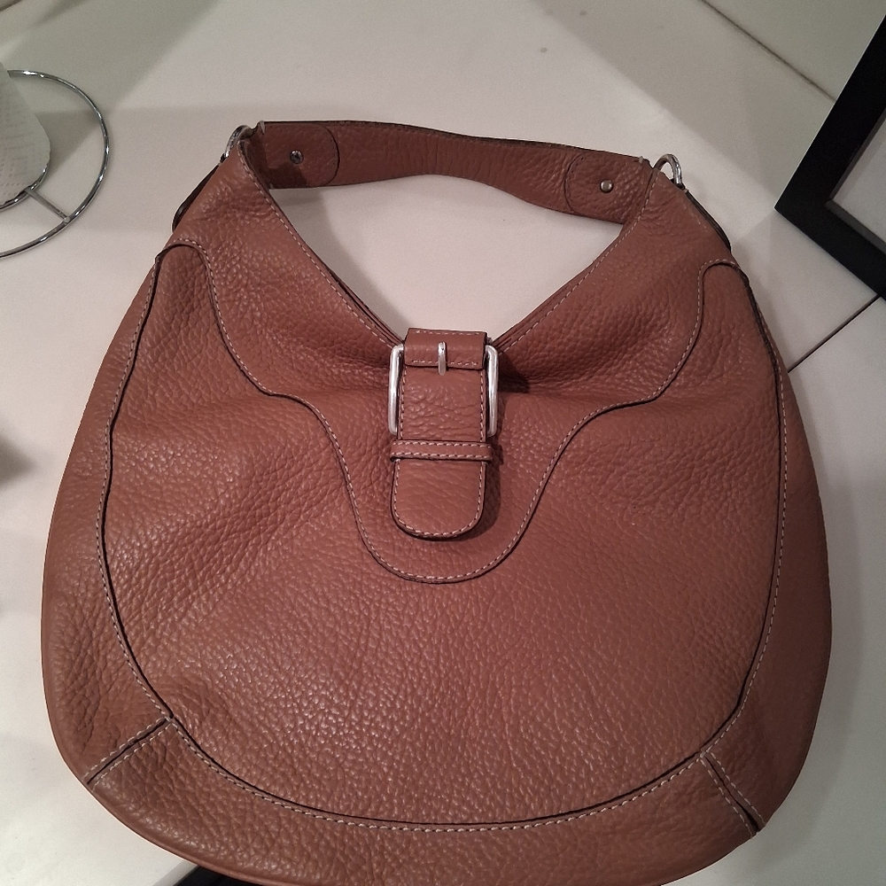 Michael Kors Brown Leather Hobo Bag
